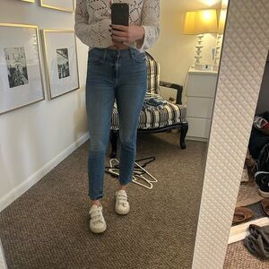 MOTHER Blue Ankle Jeans